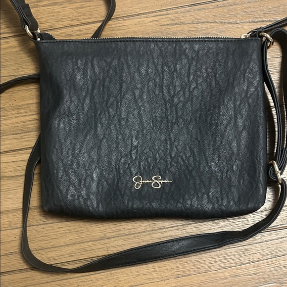 Jessica Simpson Black Crossbody Bag with Zipper Details - Picture 3 of 7